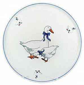 

Блюдо для пиццы фарфоровое Гуси