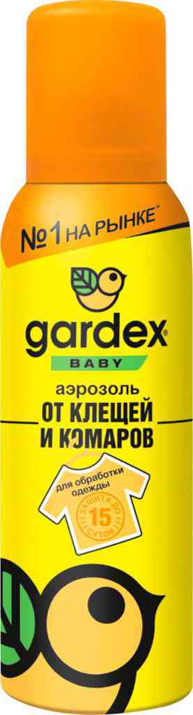 

Аэрозоль от клещей и комаров детский Gardex