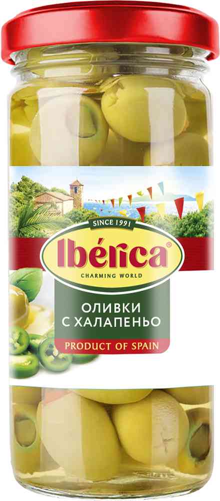 

Оливки Iberica халапеньо