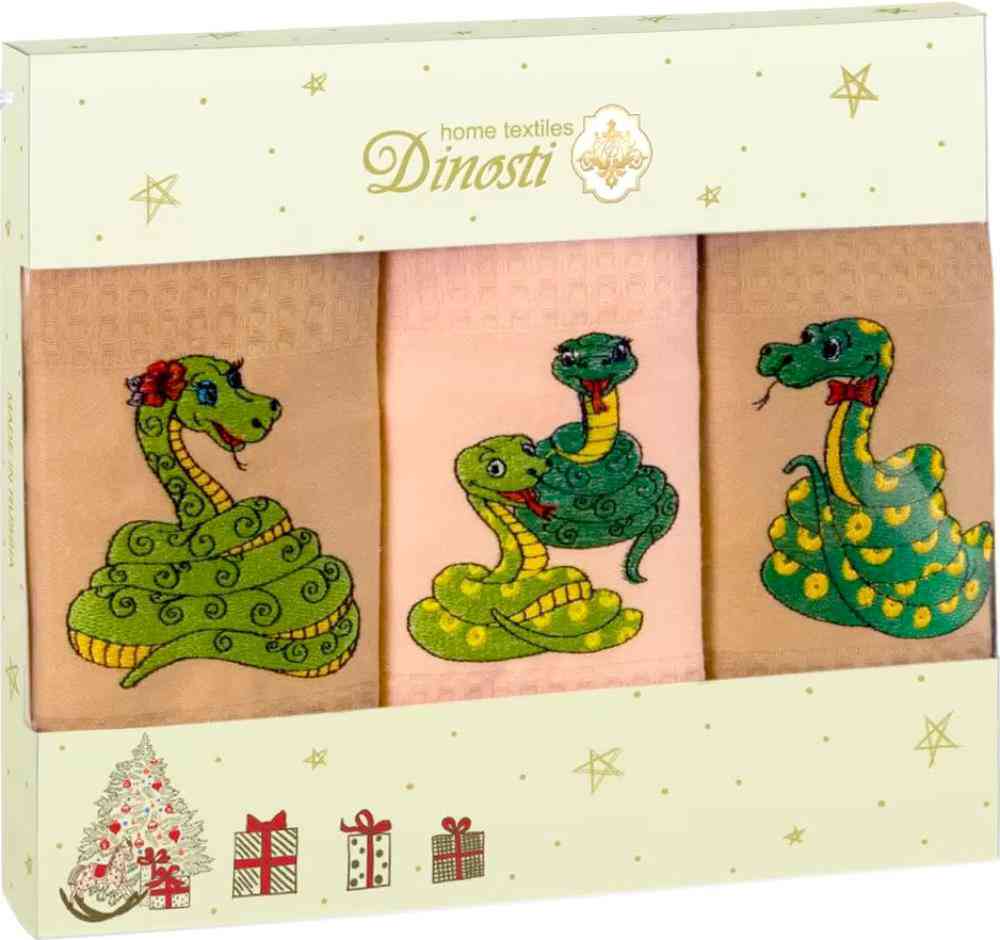 

Набор вафельных полотенец Dinosti Home Textiles