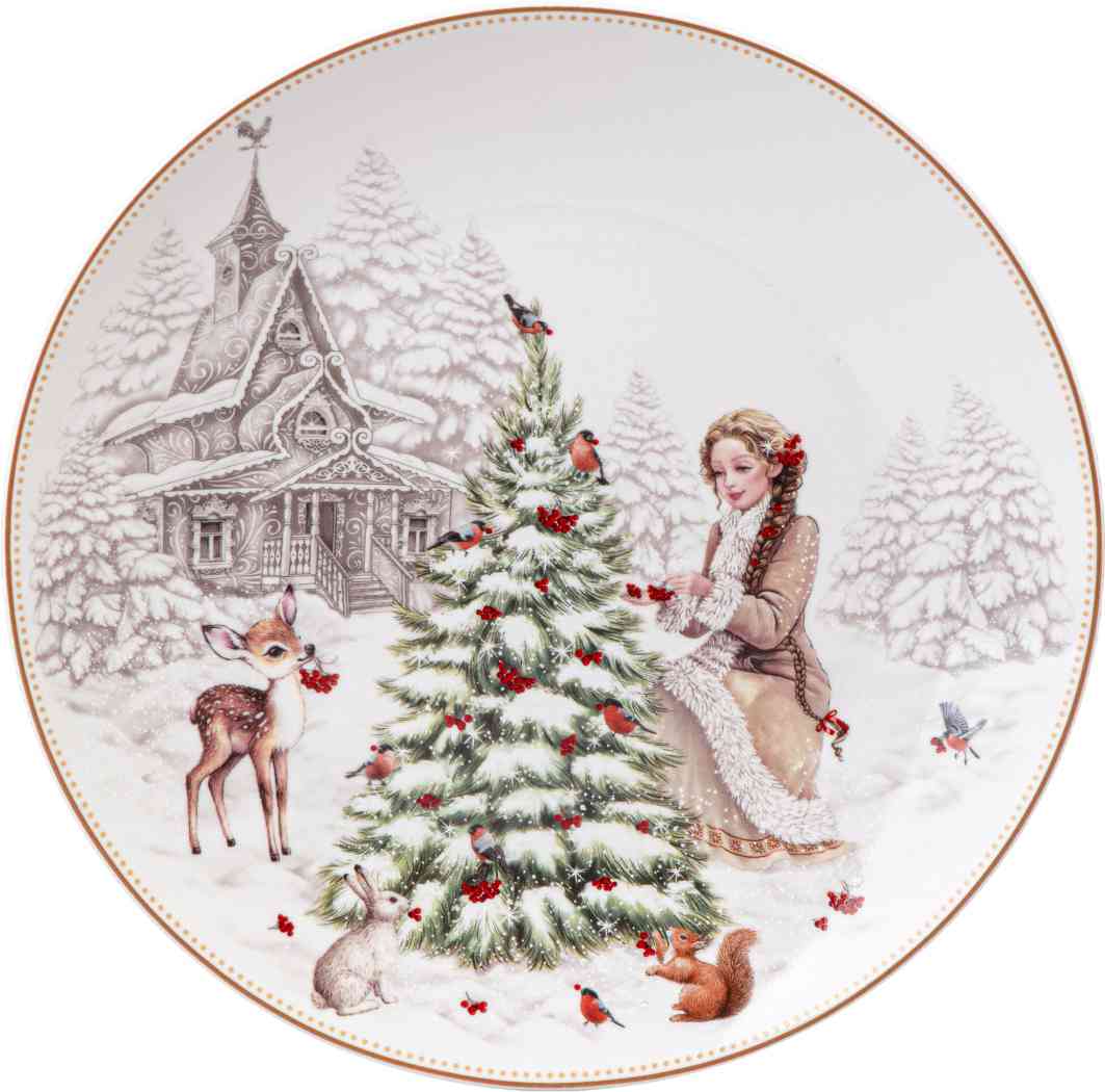 

Тарелка закусочная фарфоровая Морозко