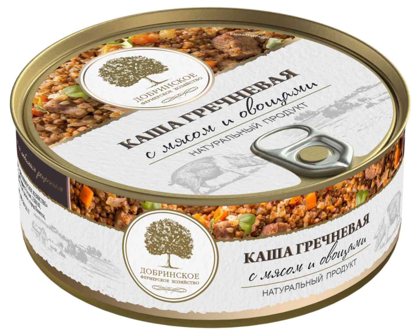 Каша гречневая Добринское фермерское хозяйство с мясом и овощами