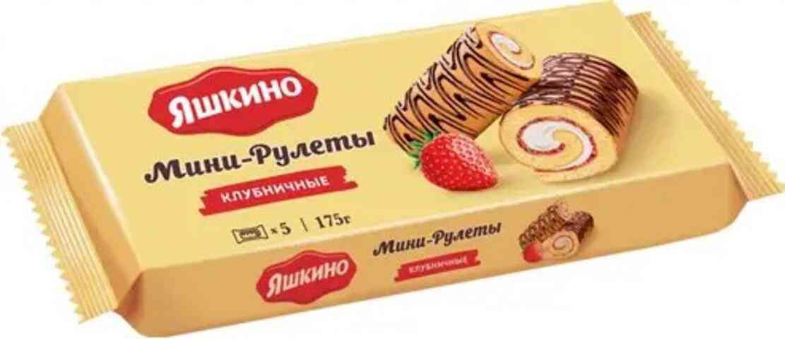Мини-рулет Яшкино клубничный