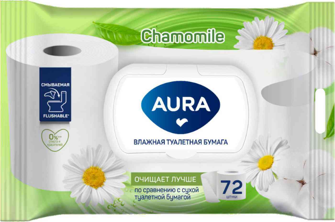 Туалетная бумага влажная Aura 179₽