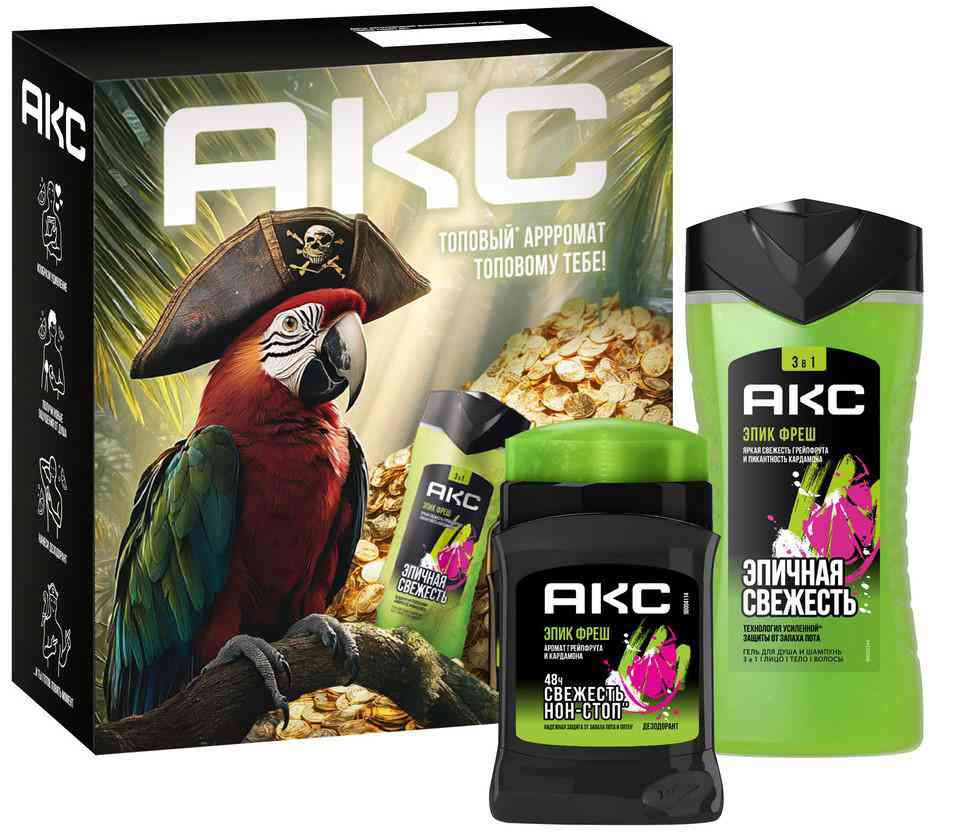 

Подарочный набор Акс Эпик Фреш (дезодорант, гель-шампунь)