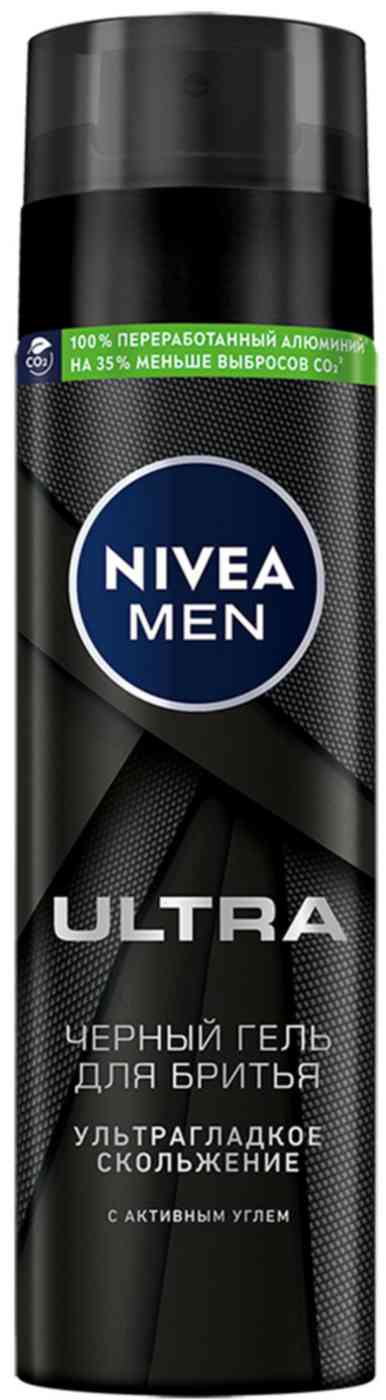 

Гель для бритья NIVEA MEN Ultra Ультрагладкое скольжение с активным углем