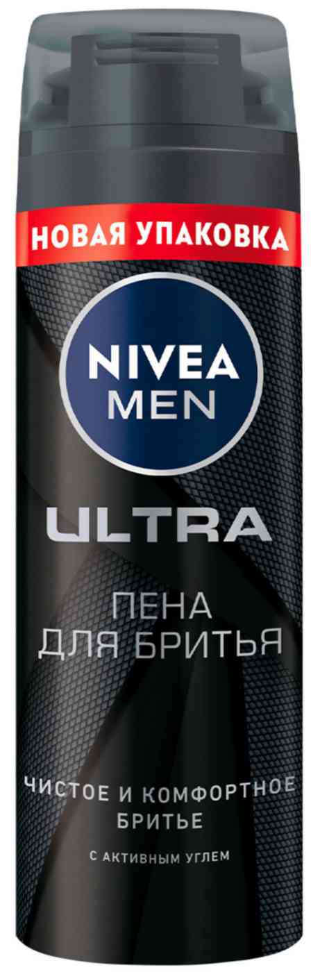 

Пена для бритья NIVEA MEN Ultra с активным углем