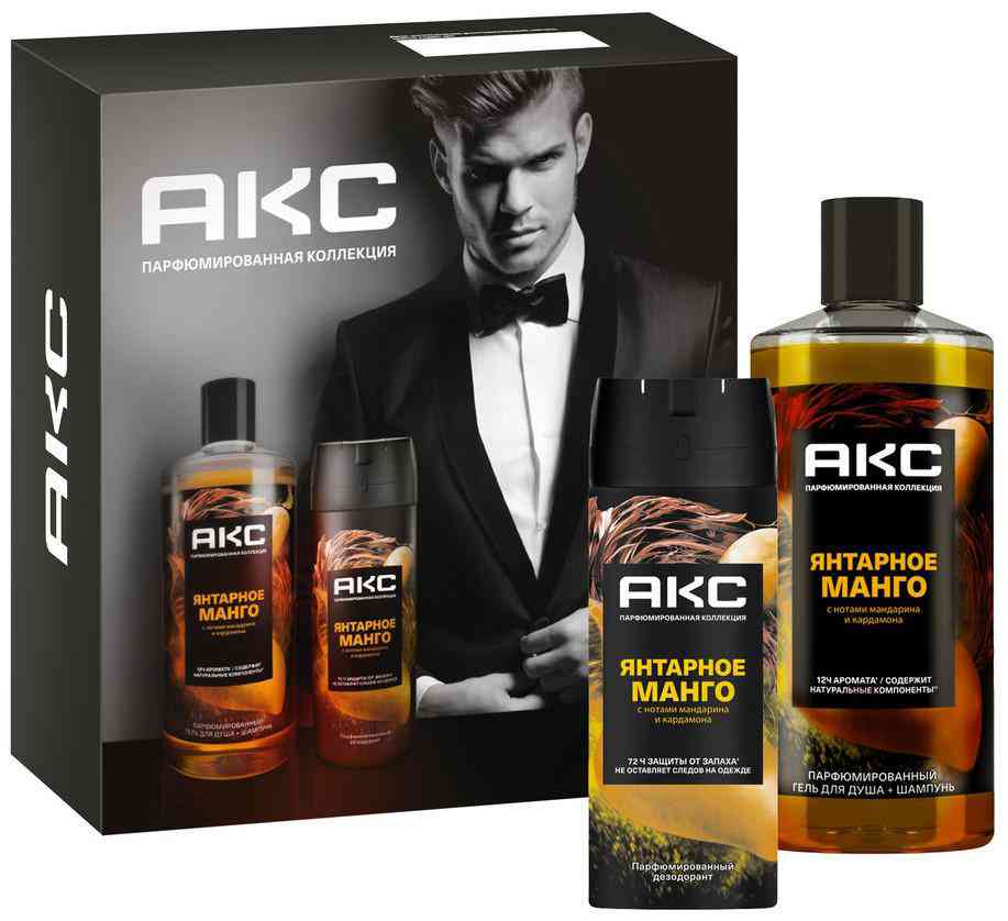 

Подарочный набор Акс Янтарное манго (дезодорант, гель-шампунь)