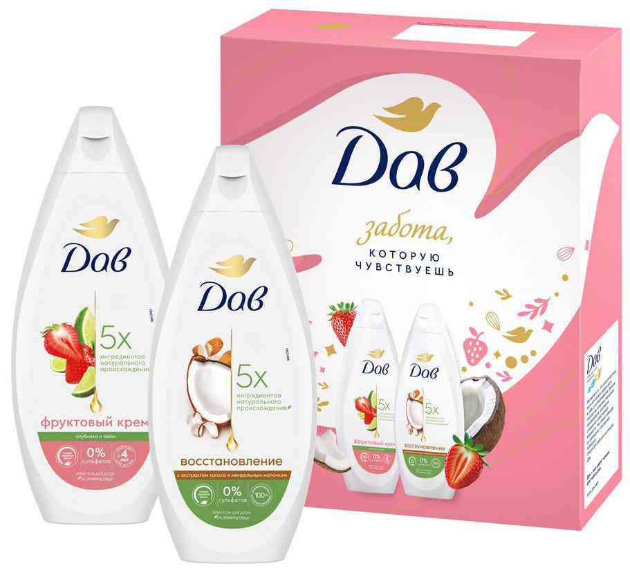 Подарочный набор Дав Фруктовое настроение гель для душа 620₽