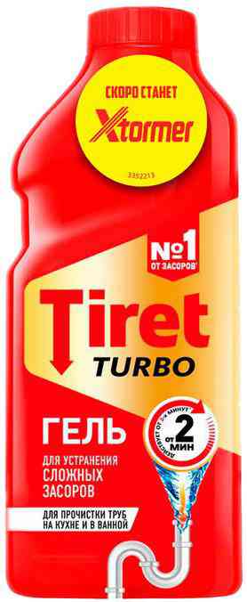 

Гель для труб Tiret Turbo для устранения сложных засоров