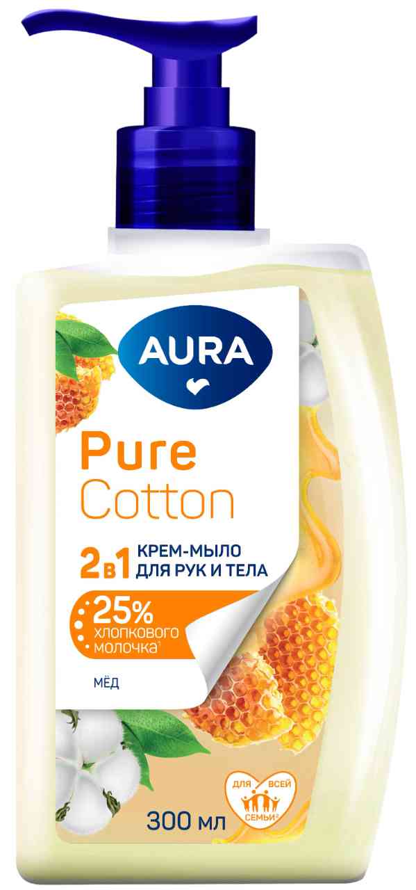 

Крем-мыло для рук и тела 2 в 1 Aura