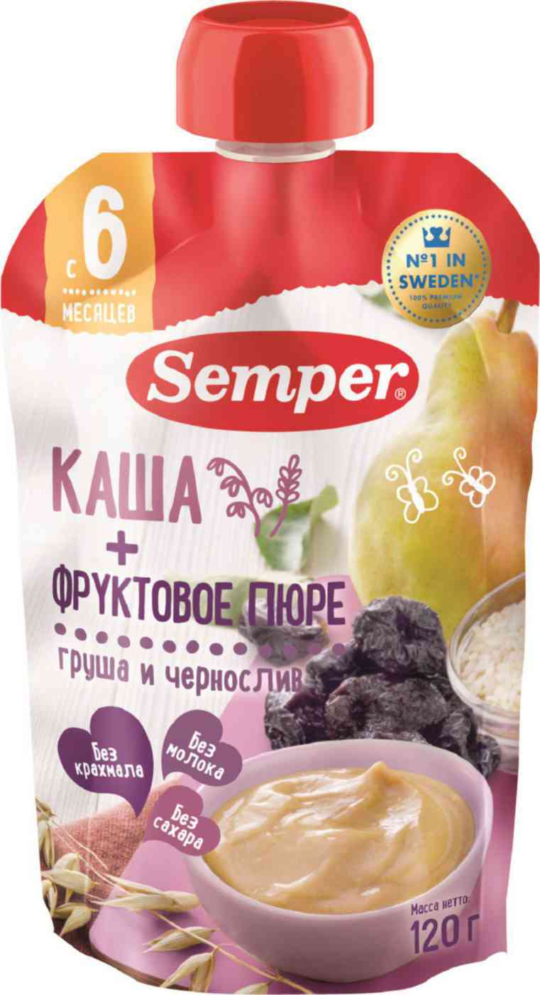 Каша Пюре фруктовое Semper 184₽