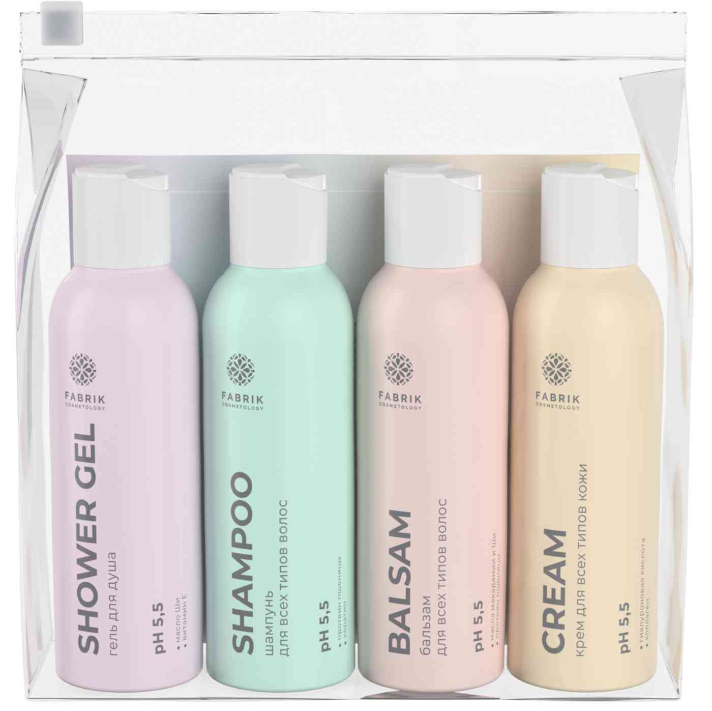 

Подарочный набор Fabrik (гель, шампунь, бальзам, крем)