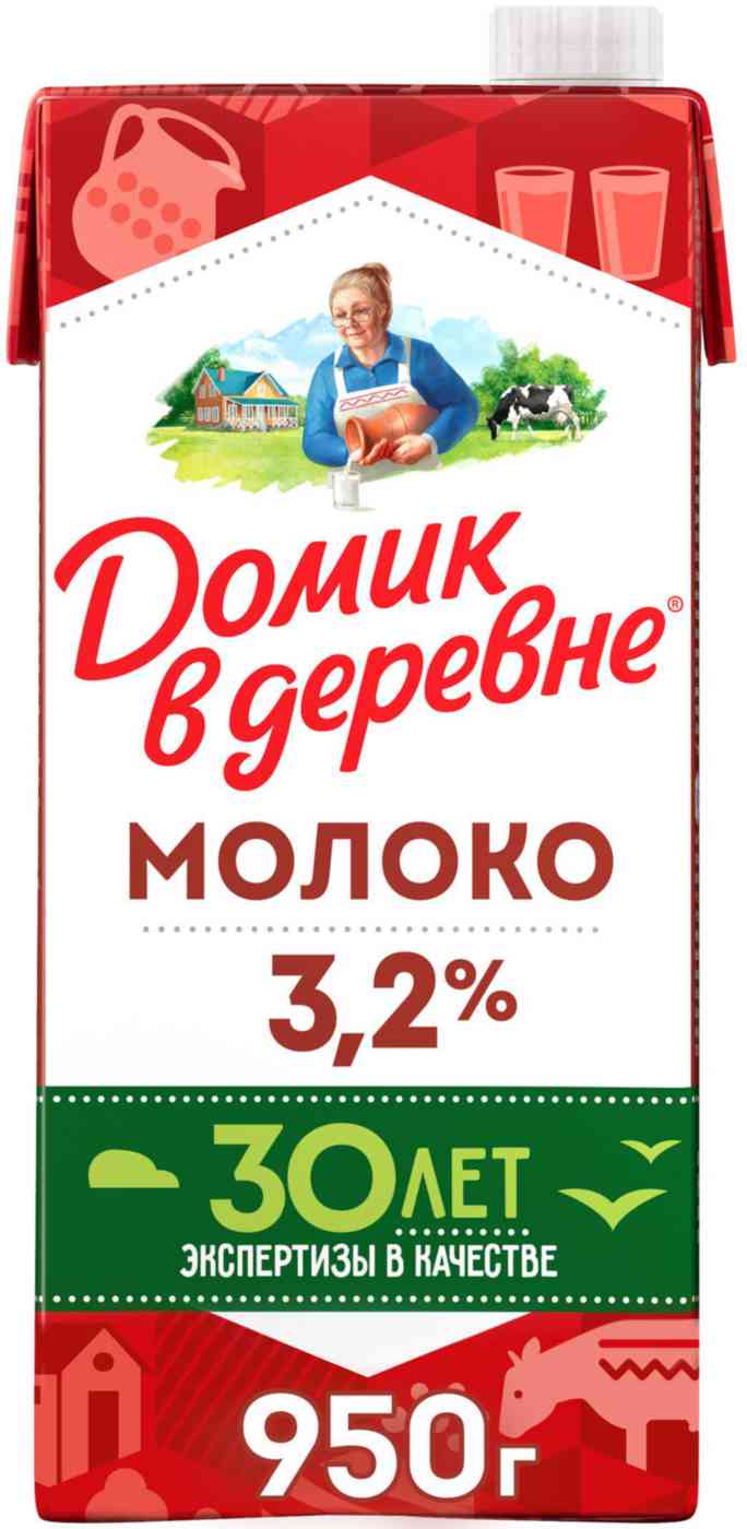 Молоко стерилизованное Домик в деревне 3,2%