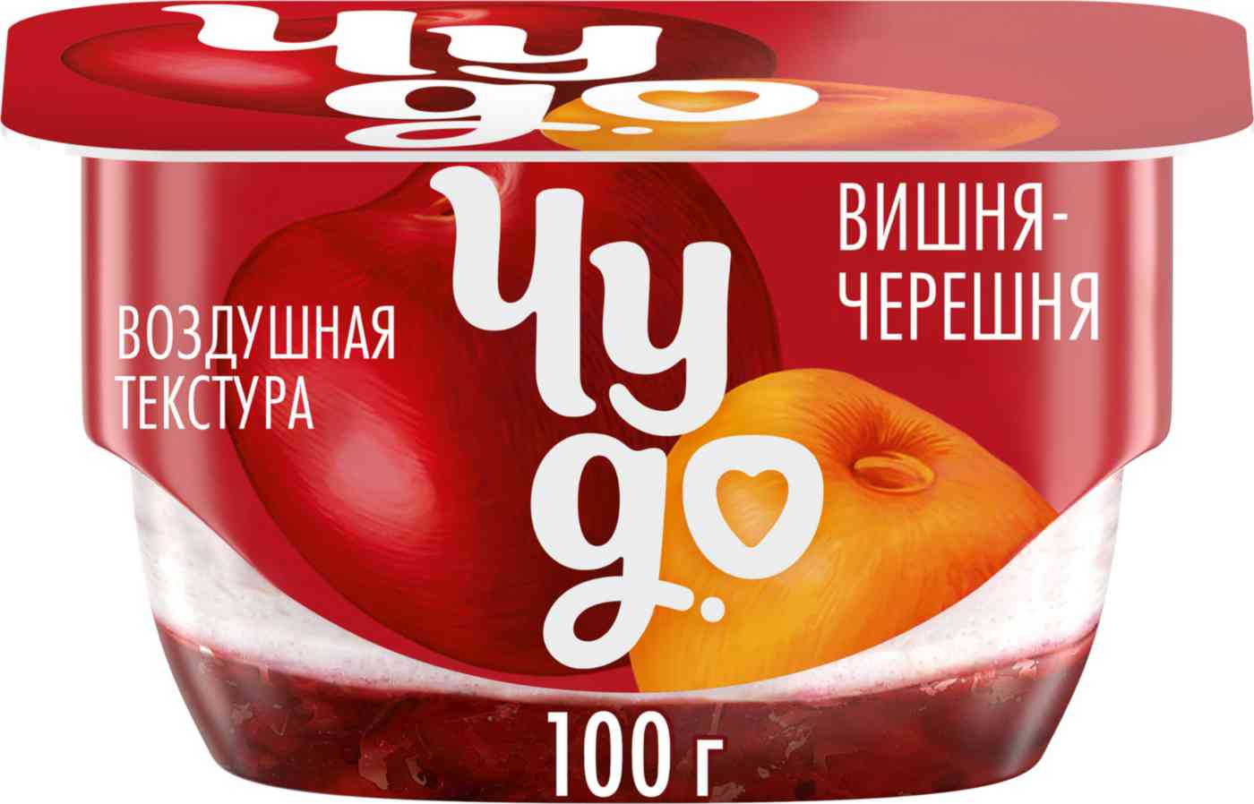 Десерт творожный двухслойный Чудо вишня-черешня 4%