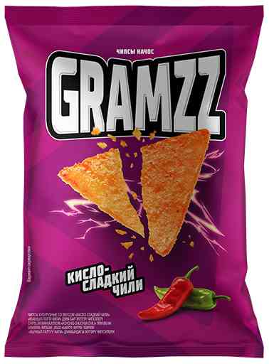 Чипсы кукурузные Gramzz со вкусом кисло-сладкий чили