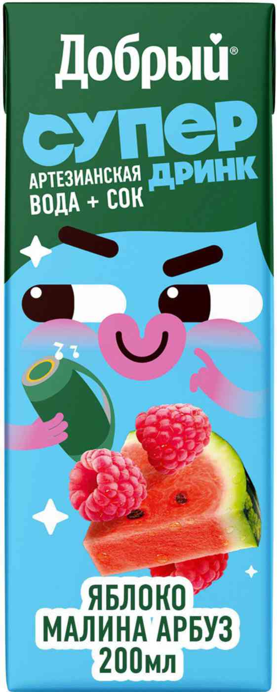 

Напиток сокосодержащий Добрый Active Kid Яблоко-малина-арбуз