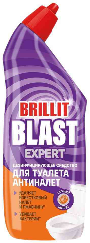 Гель для туалета Brillit Blast Expert Антиналет Сочный цитрус