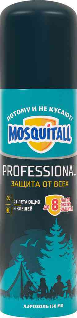 

Аэрозоль от всех летающих насекомых и клещей Mosquitall
