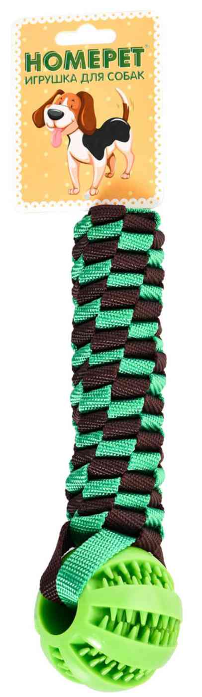 

Игрушка для собак Homepet Dental мяч на плетенке