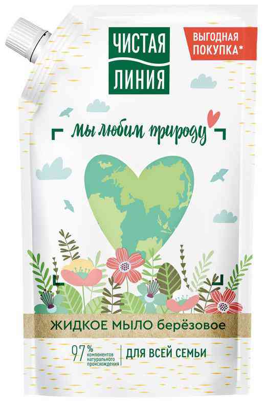 

Жидкое мыло для всей семьи Чистая Линия Березовое