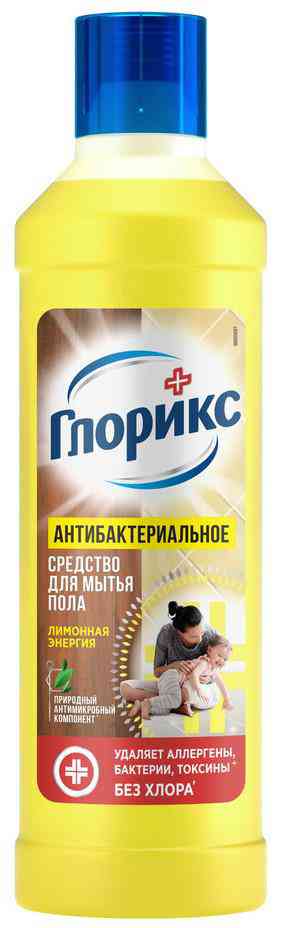 Средство для мытья пола антибактериальное Глорикс Лимонная энергия 387₽