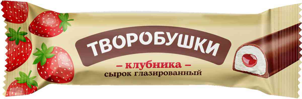 

Сырок творожный глазированный Творобушки Клубника 20%