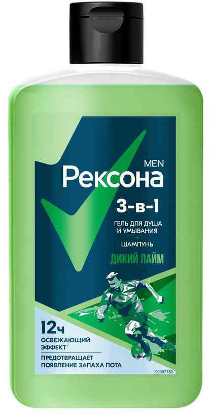 

Гель для душа 3в1 Рексона Men дикий лайм