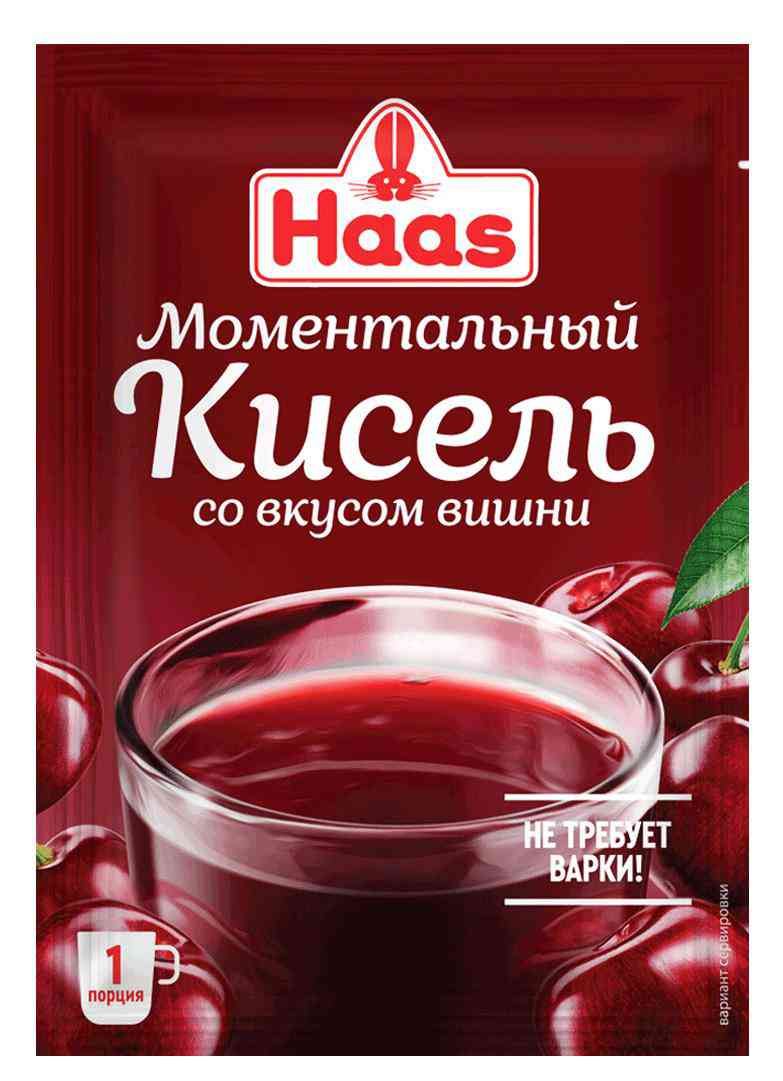 Кисель моментальный Haas Вишня 30₽