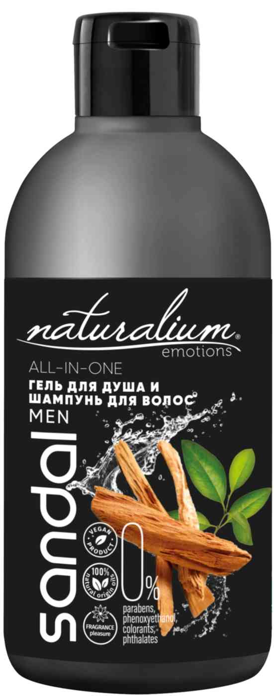 

Гель для душа и шампунь для волос мужской Naturalium