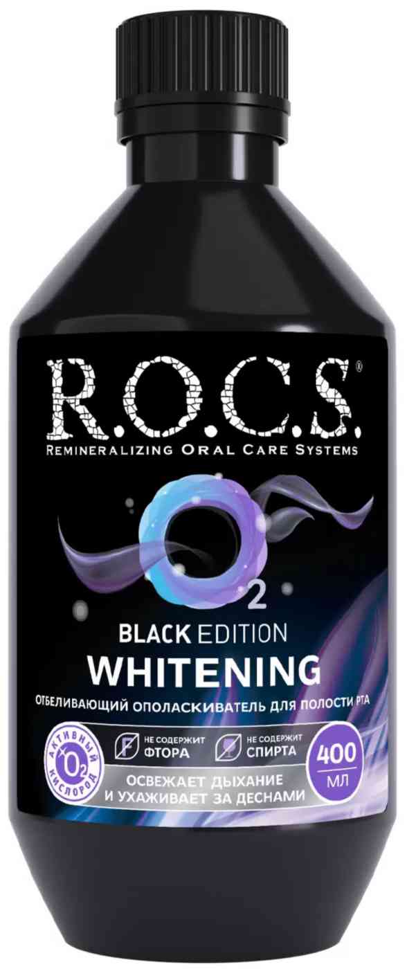 

Ополаскиватель для полости рта отбеливающий R.O.C.S. Black Edition