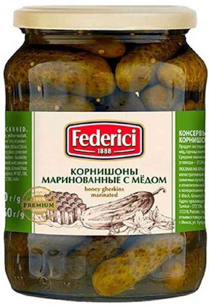 

Корнишоны маринованные Federici с медом
