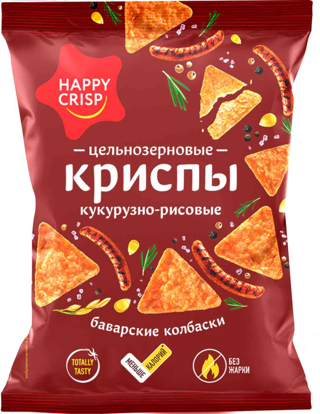 

Чипсы цельнозерновые Happy Crisp