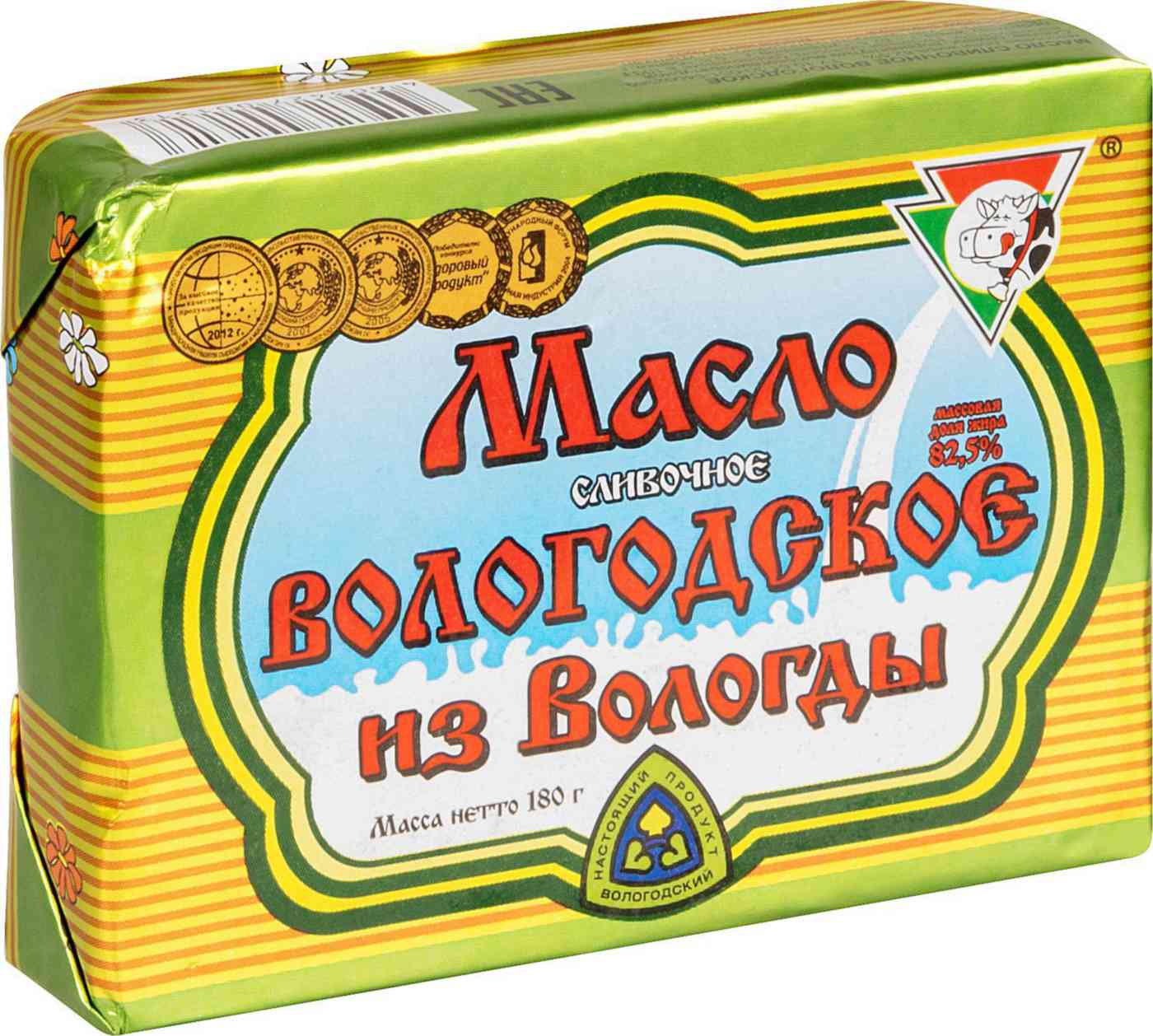 Масло сливочное из Вологды Вологодское 82,5%, 180 г — купить в Москве в интернет-магазине «GLOBUS»