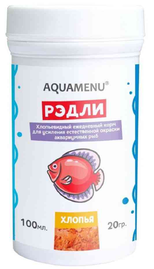 

Корм для усиления естественной окраски аквариумных рыб Aquamenu