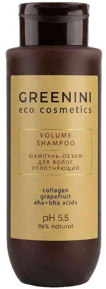 

Шампунь для объема волос Greenini уплотняющий