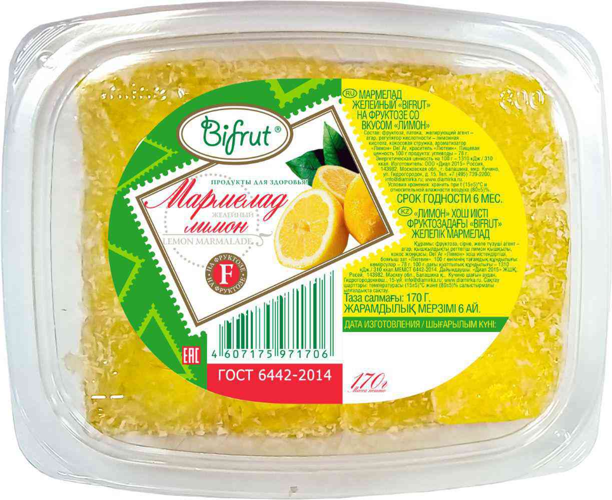

Мармелад на фруктозе Bifrut