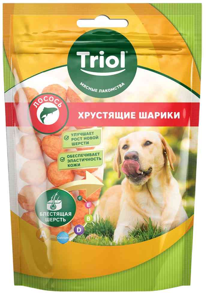 Лакомство для собак Triol Хрустящие шарики из лосося