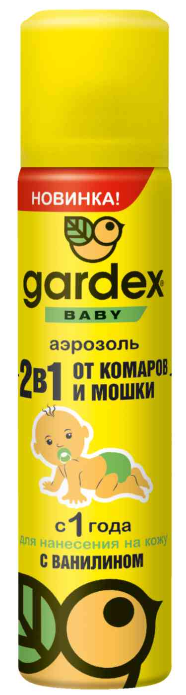 

Аэрозоль от комаров и мошки 2 в 1 Gardex
