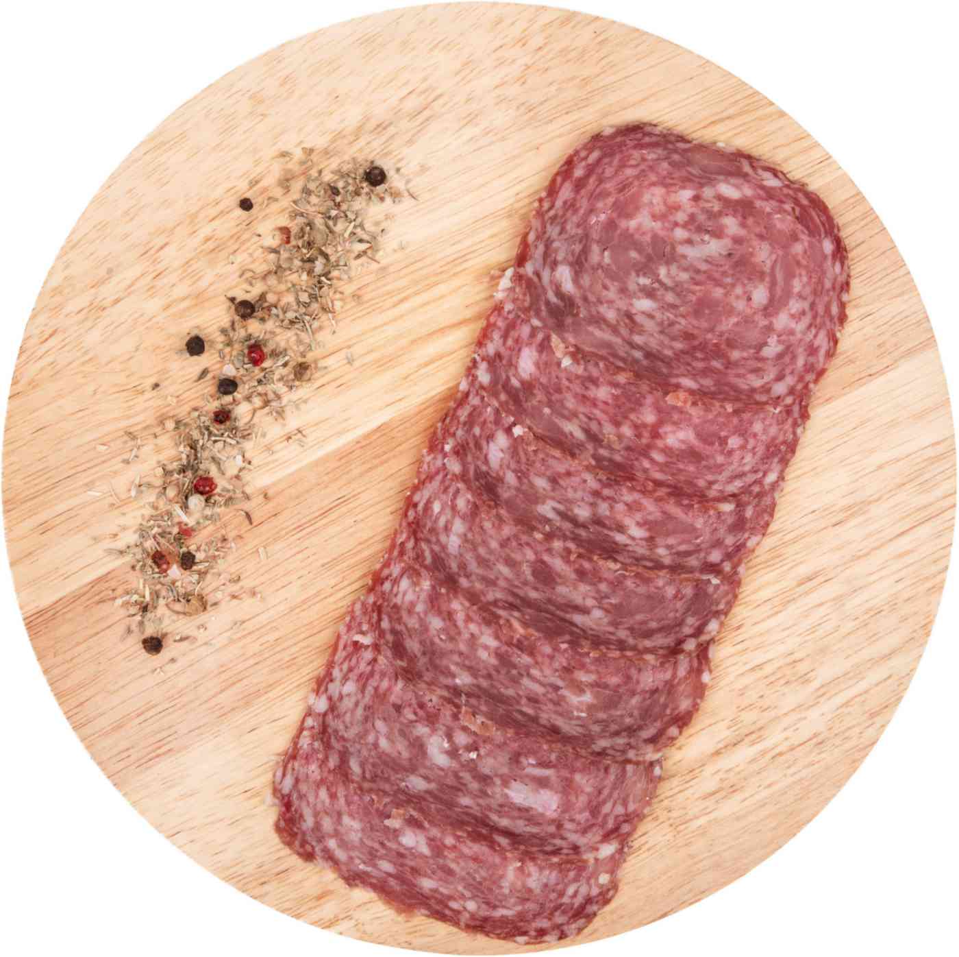 Колбаса сырокопчёная Пера Нежная по-французски Рублёвский, нарезка, вес