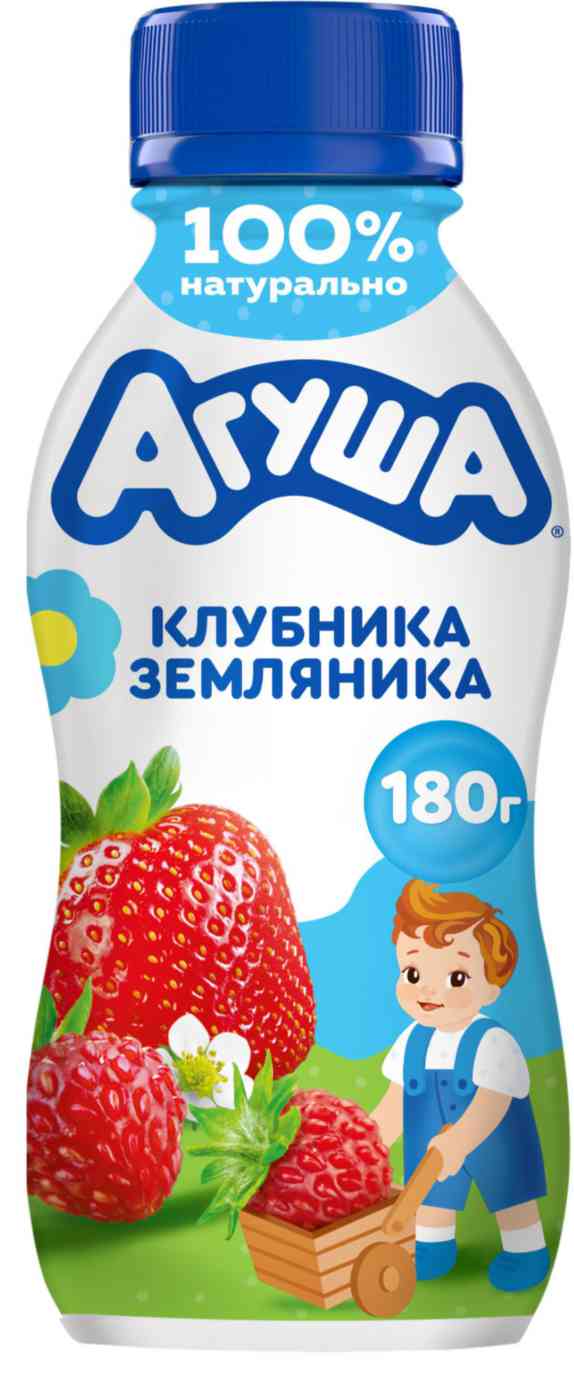 

Йогурт детский питьевой Агуша клубника-земляника с 3 лет