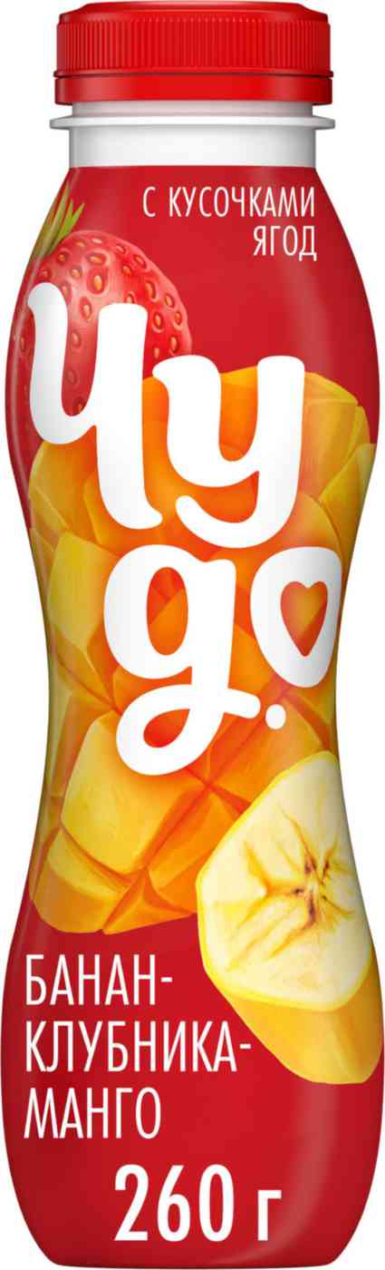 

Йогурт питьевой Чудо банан-клубника-манго 1,9%