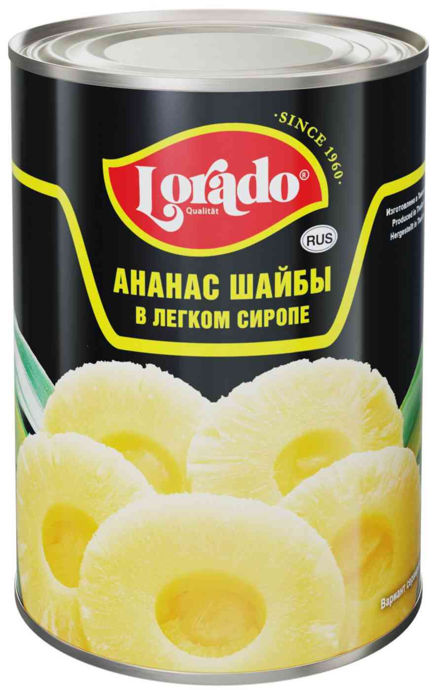 

Ананас Lorado шайбы в сиропе