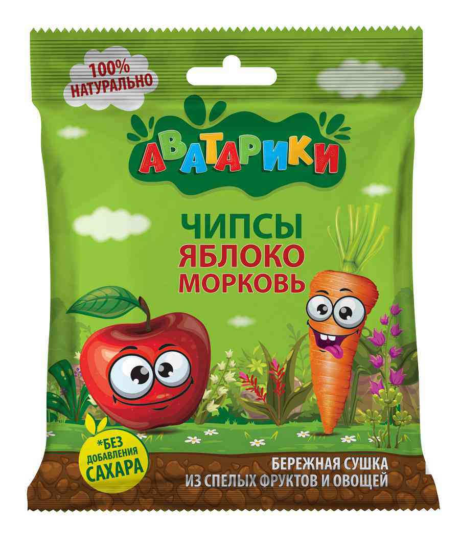 Чипсы Аватарики яблоко-морковь