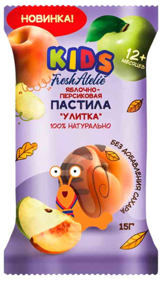 

Пастила Fresh Atelie Kids Улитка яблоко-персик с 12 месяцев