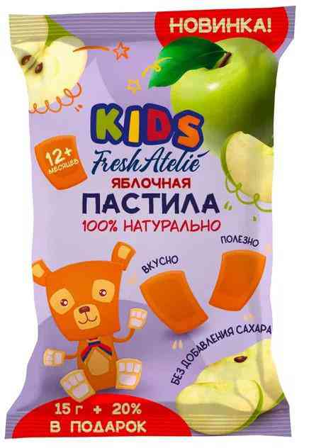 

Пастила Fresh Atelie Kids яблоко с 12 месяцев