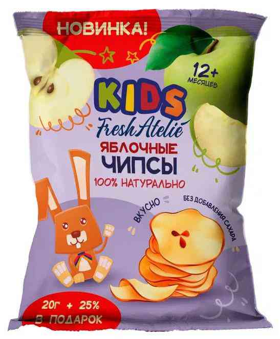 Чипсы Fresh Atelie Kids яблоко с 12 месяцев