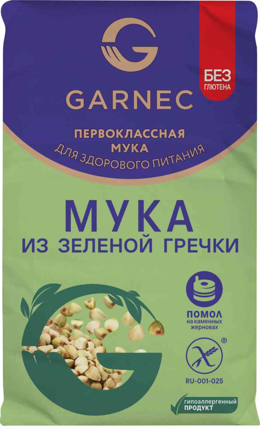 Мука из зелёной гречки Garnec