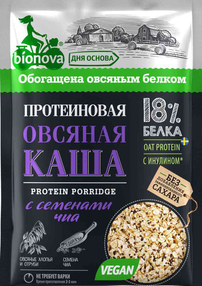 Каша овсяная протеиновая Bionova 54₽