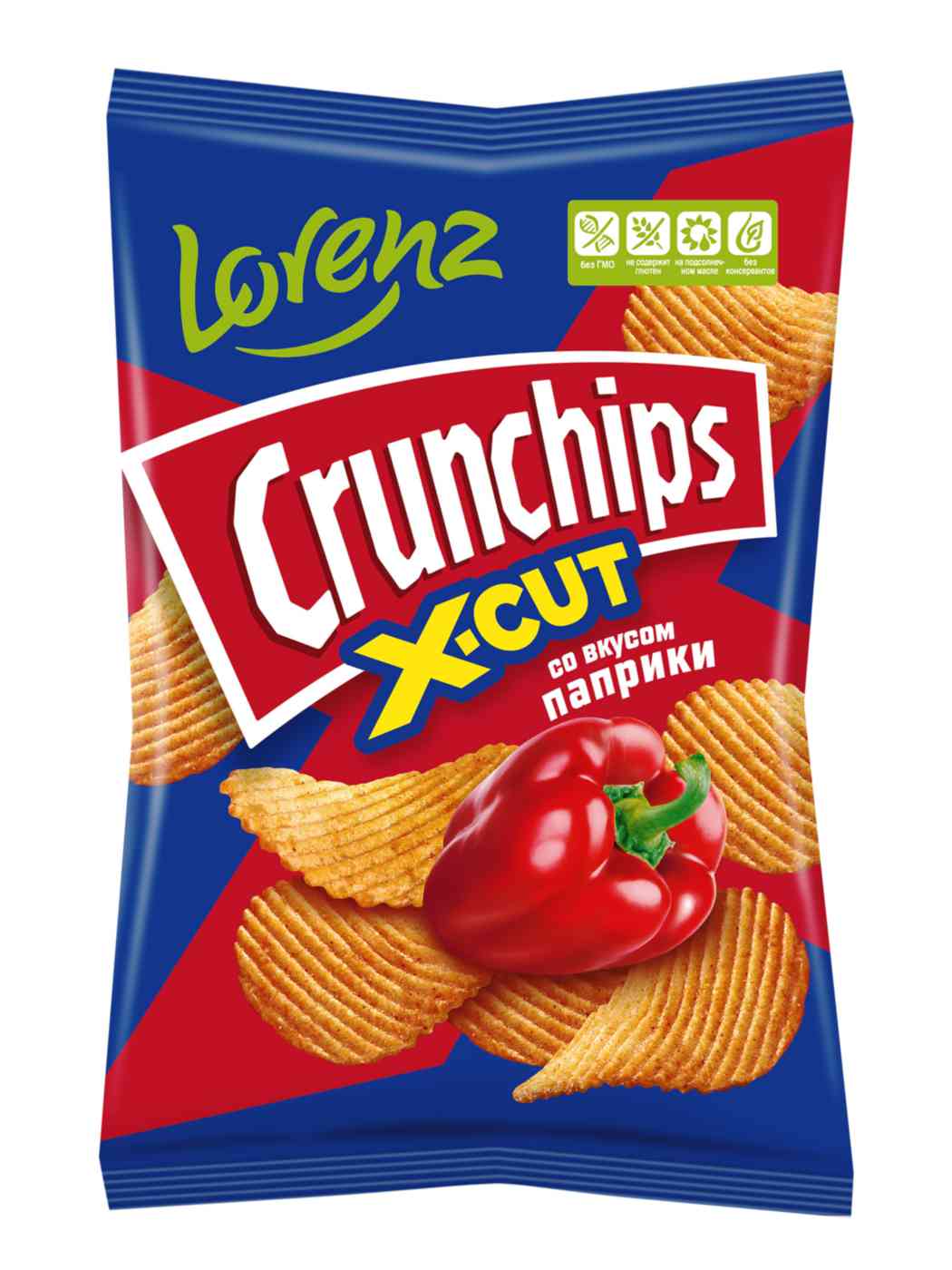 Чипсы картофельные Crunchips X-Cut паприка